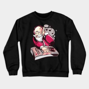 Cartoon DJ Santa Claus Crewneck Sweatshirt